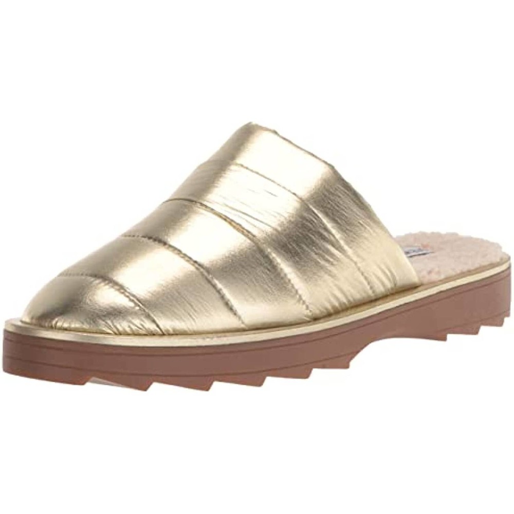 Steve Madden Women's Chex Slipper, Gold, US 7